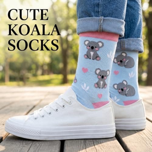 prezentz Koala Gifts for Girls Koala Makeup Bag Socks and Keyring Set — view 6