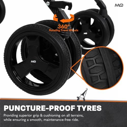 MobiQuip XL Carbon Stroller, Black - for Older Children up to 60kg — view 5