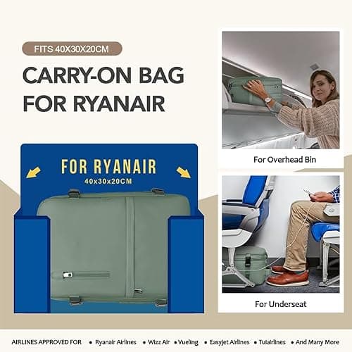 Xkdoai for Ryanair Cabin Bags 40x30x20, Travel Backpack Womens — view 2