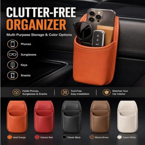 2 Pack Car Door Cup Holder, Portable Car Window Hanging Organizer — view 4