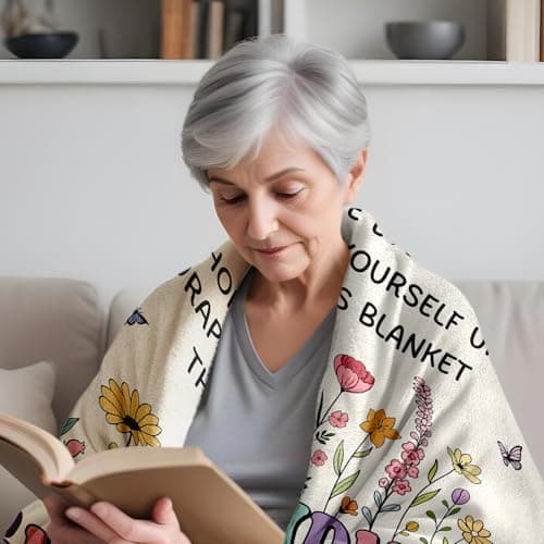 Grandma Gifts, Grandma Birthday Gifts – Utra Soft Flannel Floral Blanket Throw “How Much We Love You” – Thoughtful Present for Grandmmother from Grandchildren on Birthday Mothers Day Christmas — view 6