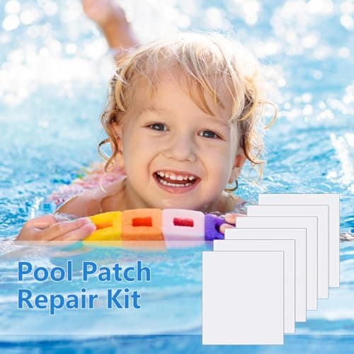 yanzunlrn 6 x Waterproof Pool Repair Patches, Strong Adhesive for Inflatable Floats and Air Mattresses, Accessories, Waterproof Swimming Pool Repair Kit — view 6