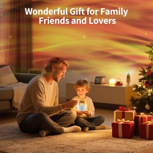 Fokky Rechargeable Aurora Projector Lamp, Northern Lights Projector with 16 Colors, 7 Brightness Sensory Lights with Remote Control, Portable Galaxy Night Light for Bedroom Decor, Kids, Adults — view 6