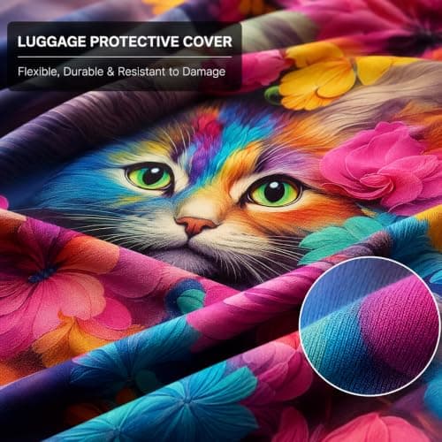 Elastic Luggage Cover, Protector Washable Suitcase Cover, High Elastic Spandex, Luggage Protector, Trolley Case covers, Dustproof Scratchproof Suitcase Protector for 18-21 Inches(S) — view 4