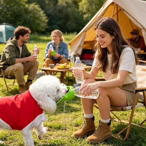 Pet Water Dispenser – Colapsible Bottle, Refillable Travel Drinking Container, Leakproof Outdoor Dog Walking Hydration Tool For Pet Travel Outdoor Use — view 2