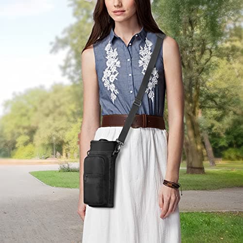 SITHON Water Bottle Carrier Bag with Adjustable Shoulder Strap — view 6