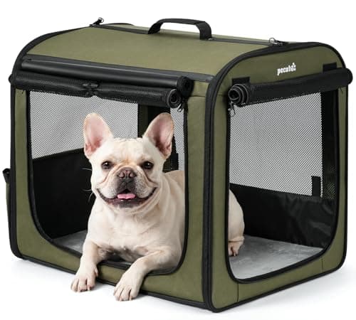 Dog Car Carrier LightWeight 61×45×52cm, Foldable Dog Carrier, Green