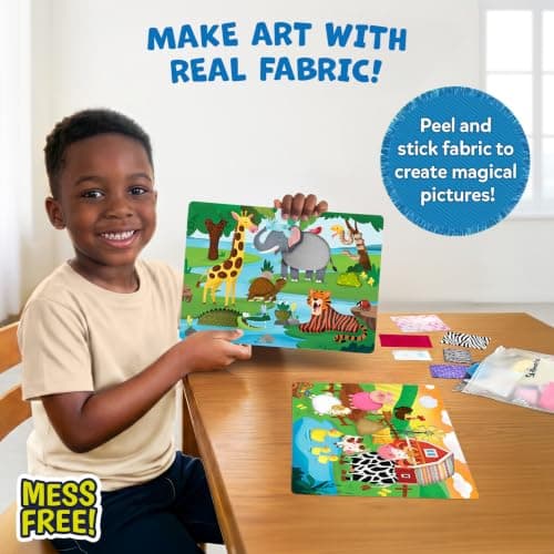 Skillmatics Fab Tabs – Animals, Sensory & Tactile Fabric Art & Craft Kit — view 5
