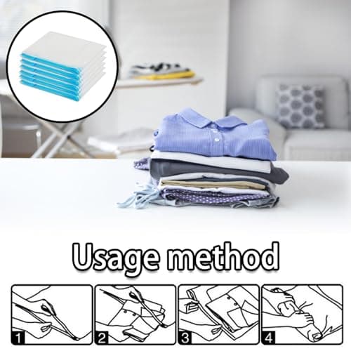 8-Pack Travel Vacuum Storage Bags - 35x50cm Medium Compression Bags for Clothes, Bedding, and Blankets with Roll-Up Design — view 3