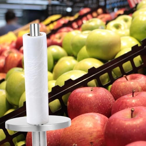 PRETYZOOM Grocery Bag Holder Stand for Bulk Bags with Sturdy Stainless Steel Construction and Ergonomic Space Saving Design for Dry Goods Areas and Packaging Needs — view 6