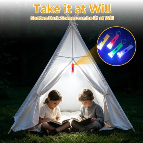 Mini Torches Keyring, 20 Pcs Torch LED Small Flashlight Pocket Keychain — view 5