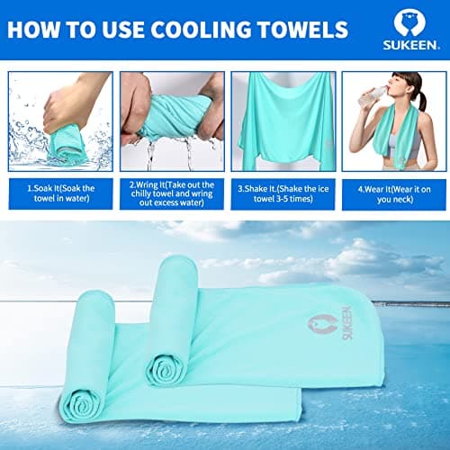 Sukkeen Cooling Towels (10 Pack) - Stay Cool & Ice Towels for Neck - 40"x12" — view 3