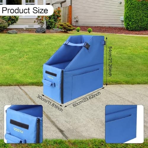 Dickly Foldable Storage Box, Travel Case, Trunk Transport, Bike Organizer with Dust Cover for Camping Trips, Hiking, Riding, Blue — view 5