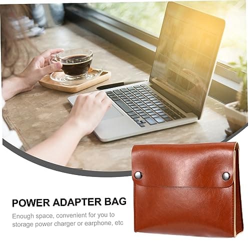 Gadpiparty Digital Accessories Storage Bag Power Charger Usb Charger Cable Organiser Travel Adapter Compact Storage Brown — view 4