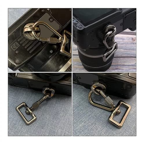 SIAOBIULYG Camera Shoulder Strap Hooks, Screw Set for Sling & Neck Straps — view 3