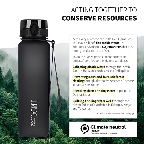720°DGREE Water Bottle 1.5l “uberBottle“ softTouch +Sieve - BPA-Free, Leakproof, Reusable Drinking Bottle - XL Sports Bottle for all Day Hydration, Gym, Fitness, Office, University, Hiking, Travel — view 5