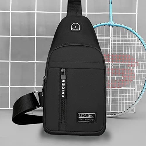 Men's Anti-Theft Shoulder Sling Crossbody Backpack with USB Hole - Waterproof, Lightweight, Hiking, Fashion, Sport, Outdoor, Travel, Cycling Bag — view 3