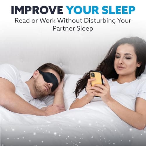 Shaped 3D Sleep Eye Mask Deep Contoured - Gift for Man or Woman, Deep Contoured Shape, Comfortable Lightweight Sleeping Mask for Travel, Shift Work or Plane Journey MSC – Black1Shaped — view 3