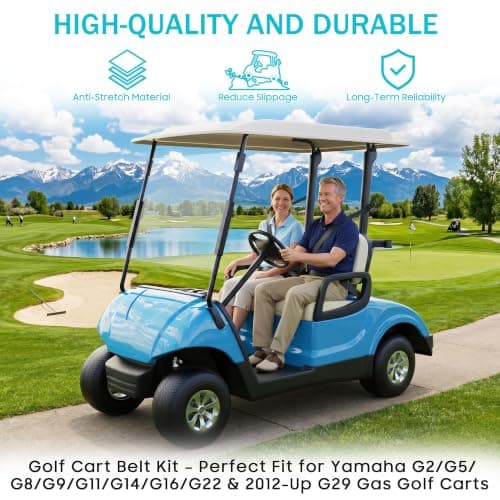 10L0L Starter Generator & Drive Belt Kit for Yamaha G2, G5, G8, G9, G11, G14, G16, G22, 2012-up G29 Gas Golf Cart, Replace OEM J55-G6241-00 J55-H1173-00 JN6-H1173-00 — view 3