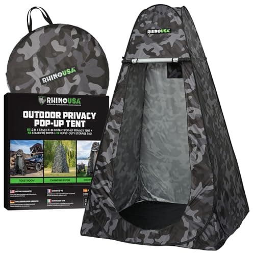 Rhino USA Pop-Up Privacy Changing Tent - Portable Camp Shower & Toilet