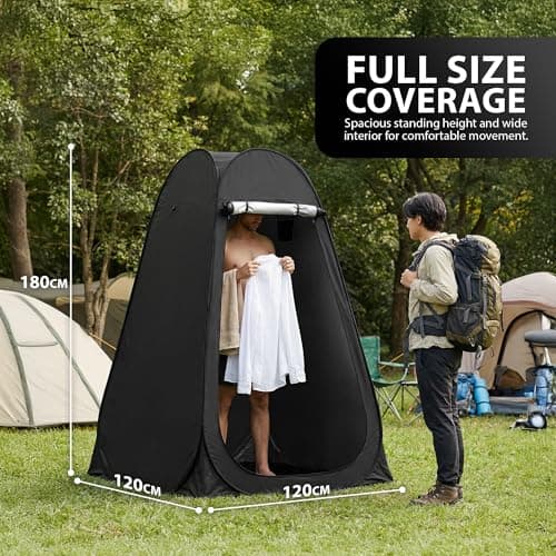 ZENO Pop Up Tent | Toilet Privacy Tent for Camping | Portable Pop Up Tent | Shower Tent For Outdoor Changing Dressing and Camping | Ideal for Fishing, Beach, Picnic — view 3