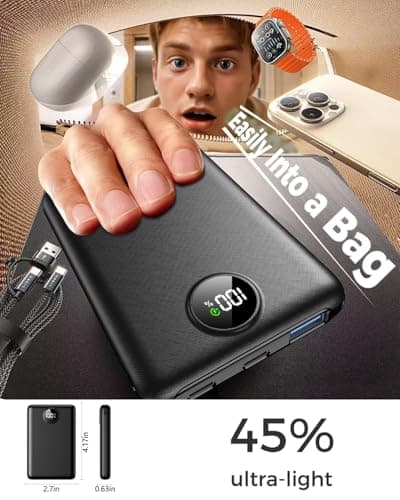 Power Bank Fast Charging 10000mAh, 22.5W Portable Charger with LED Display — view 2