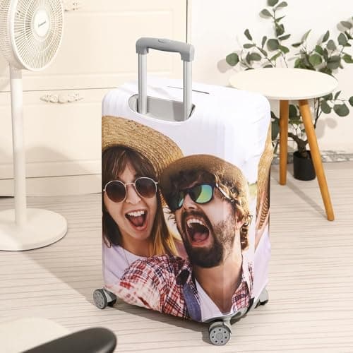 Personalised Elastic Luggage Protector Cover, 18-32" Custom Suitcase Covers with Photo, Double-Sided Photo Travel Suitcase Protector, Design Your Own Travel Accessories Protective Covers (XL) — view 5