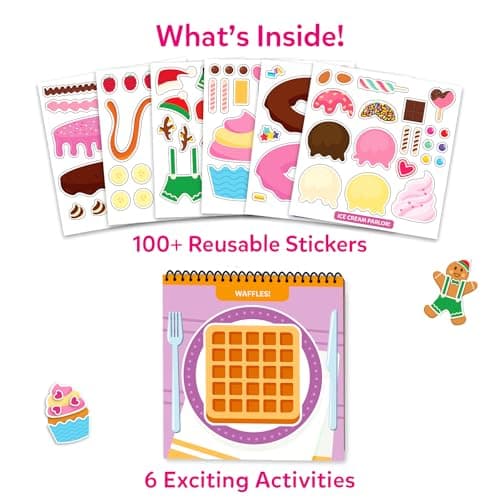 Skillmatics Peelies – Dessert Chef, Reusable Sticker Activity Book for Kids — view 3