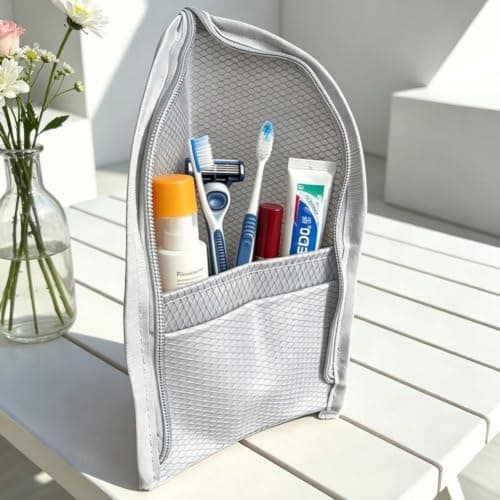 Waterproof Wash Bag Large Capacity Travel Toiletries Pouch EVA Cosmetic Organiser for Airport Security(Lavender Purple) — view 3