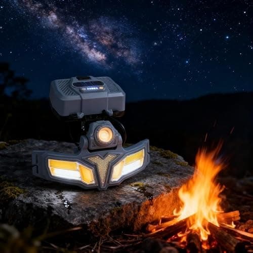 Solar Motion Sensor Headlamp Red Blue Light Waterproof — view 3