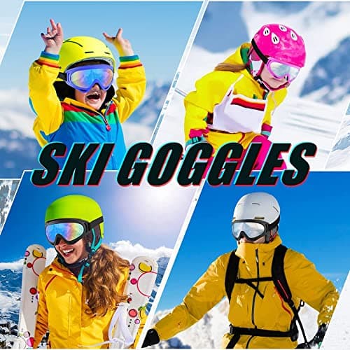 ORANZI 5 Pack Ski Goggles, Snowboard Snow Goggles for Men Women Kids Adult Youth, UV Protection Anti-fog Motorcycle Goggles — view 6