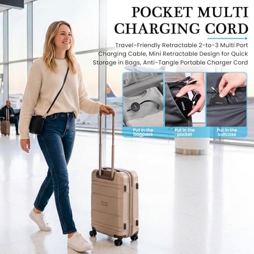 LOYCLE 6 in 1 Multi Charger Cable Retractable USB C Cable 1.1m Fast Charging – Up to 66W PD Works with 100W PD Adapter Universal Multi Device Charger for Car and Travel 2Pcs — view 6