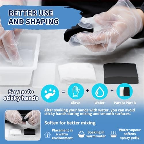 Epoxy Putty 10.5oz/300g Black Putty Stick Fix Leaks, Cracks and Fill Holes — view 6
