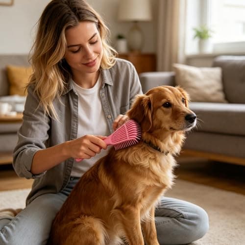 3 Pcs Dog Brush, Dog Grooming Brush Set, Professional Pet Hair Care Tools for Small Breeds, Dog Brushes for Groomings Daily Coat Maintenance and Travel Grooming Kit Preparation(Black/Pink/Green) — view 5