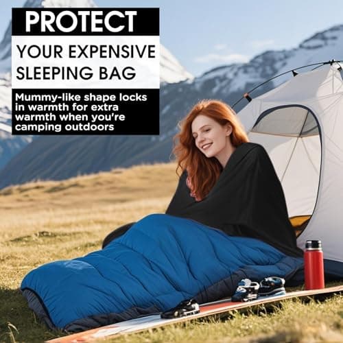 JAICOM Sleeping Bag Liner - Ultralight & Soft Travel Sheet for Adults, 150g — view 5