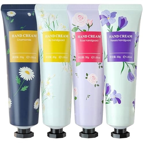 4PCS Mini Moisturizing Hand Cream Multipack, Non-greasy for Dry Hands
