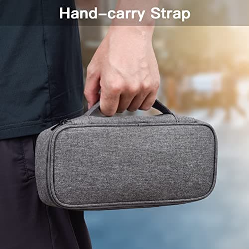 Yundoor Tech Organizer Travel Case, Electronics Carrying Pouch Bag for Cable, Charger & Cords (Dark Grey) — view 5