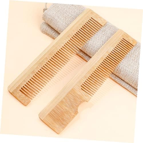 OSOLADY 2pcs Mustache Comb Hair Comb Portable Pocket for Men Beard Small Bamboo for Mustache Smoothing and Travel Accessories for Men — view 6