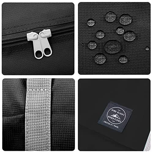 Foldable Travel Bag, 2 Pack Foldable Travel Duffel Bags, Waterproof Carry On Luggage Bags, Large Capacity Multifunctional Storage Bag, Suitable for Sports, Gym, Vacation, Black — view 4