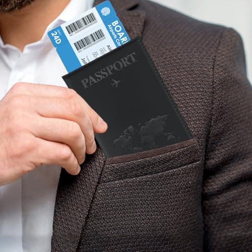 ILIYAH Passport Case - Travel Wallet with Pouch & Cover (Black) — view 4