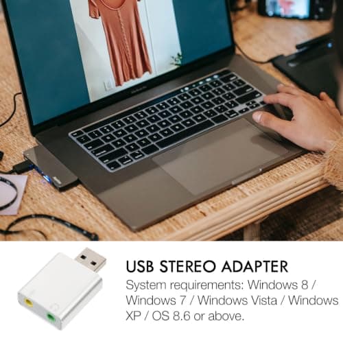 USB External Sound Card with 7.1 Channel Effects and Plug and Play — view 3