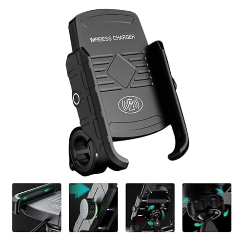 FUNOMOCYA Motorcycle Phone Holder 15W Wireless Charging Ip66 for outdoor — view 3