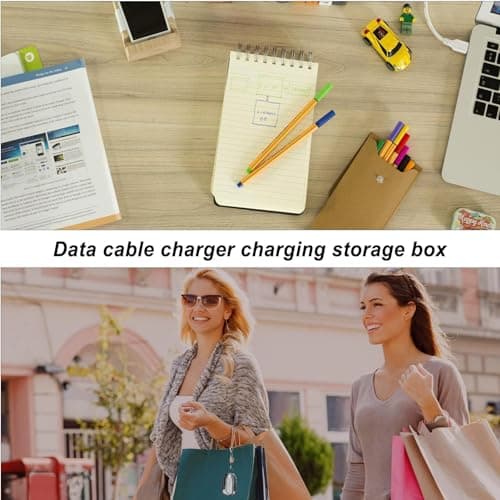 Travel Cable Organizer - Storage Bag Small Pouch, Waterproof Cord Organizer Bag, Transparent Carrying Case Organizer, Travel Bag for Cord, Charger, Earphone, Black, radius, Unisex — view 4