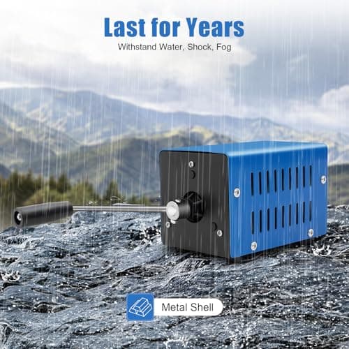 Hand Crank Generator 20W, Portable Emergency Manual Power Station, Blue — view 4