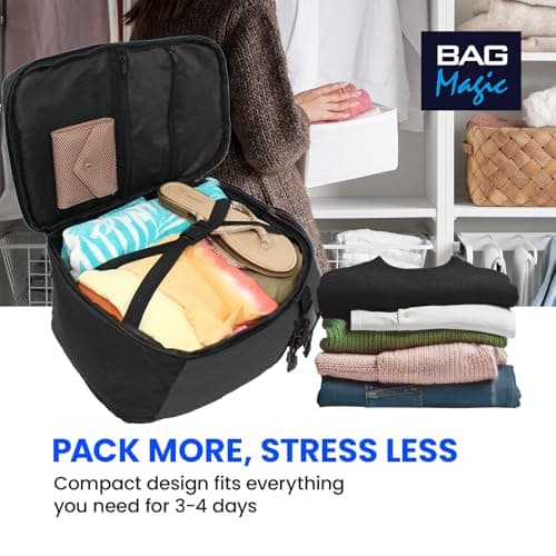 Ryanair Approved Cabin Rucksack 40 x 20 x 25cm | Hand Luggage Computer Backpack, Underseat Carry-Ons | Travel-Friendly 20L Flight Bags for Men & Women | Sustainable, Durable Travel Gear - Black — view 5