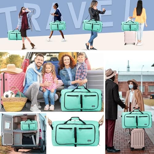 Fmeida 65L Foldable Travel Duffle Bag Waterproof Holdall Luggage Bags — view 2