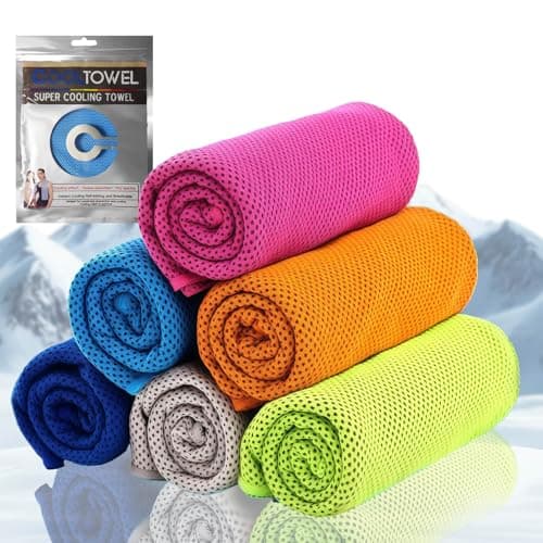 6 Pack Cooling Towels for Neck, Quick Dry Sports Gym Running, 35"x12"