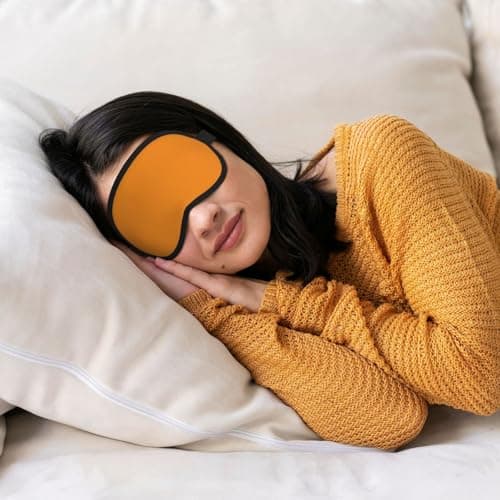 Deep Yellow Sleep Eye Mask, Soft & Comfortable for Men, Women, Comfortable Sleep Mask — view 5