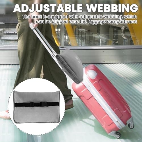 Eyoulife Travel Blanket 127×165cm Soft & Warm Airplane Blanket with Luggage Sleeve & Backpack Clip, Portable Travel Pillow for Airline Business Trip and Office (Grey) — view 6