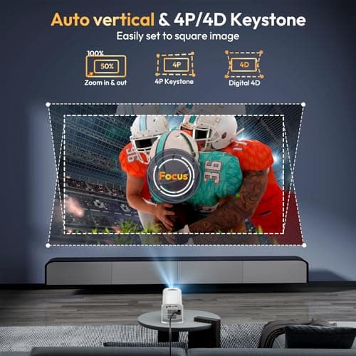 XGODY Gimbal 3 pro Mini Portable Smart Projector for Bedroom, Built in Apps — view 4